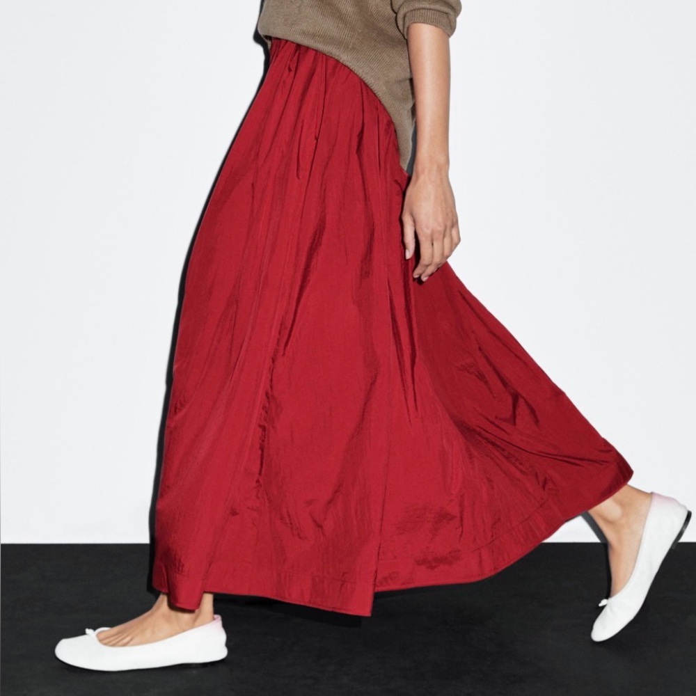Red Maxi Skirt